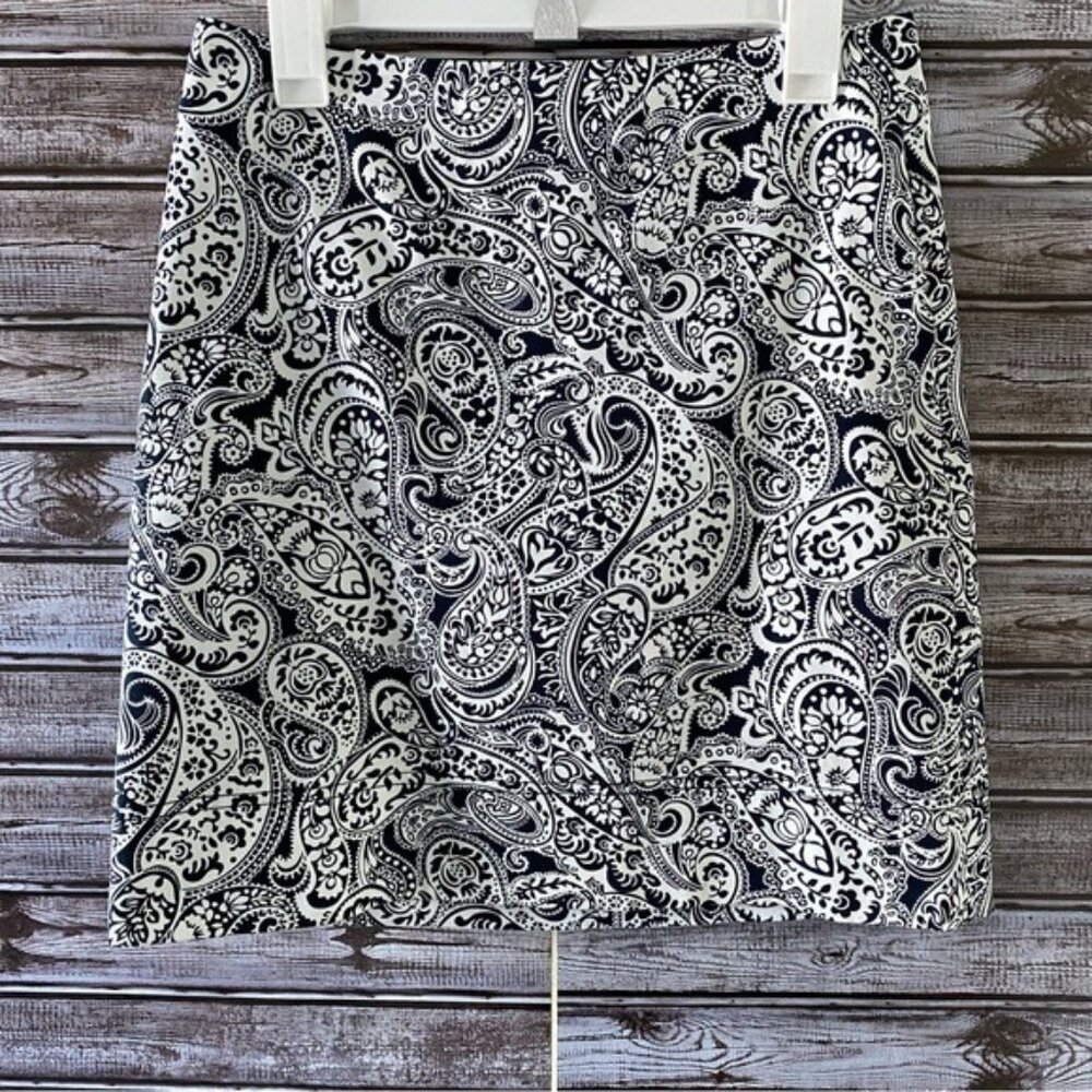 Talbots Petites Women's Paisley Print Skirt‎ Size 6P